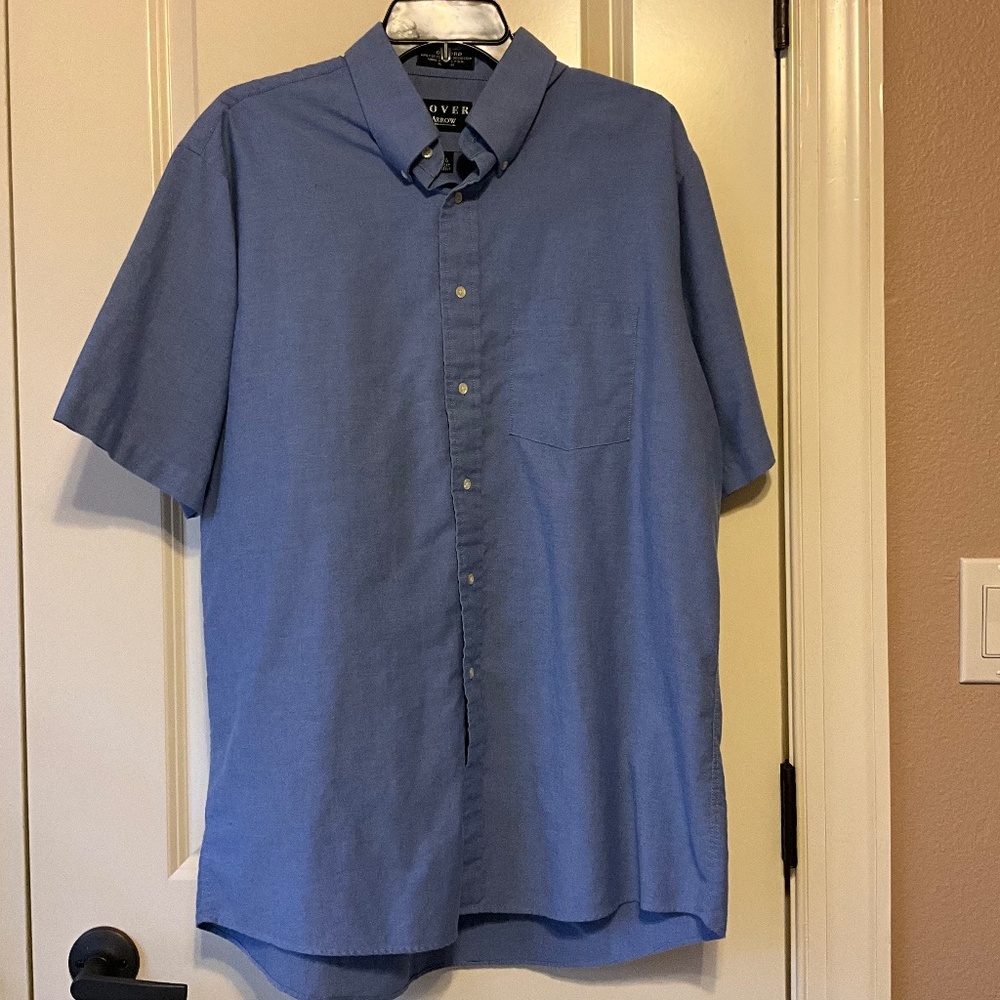 Dover Arrow Mens Oxford Short Sleeve shirt size 16 1/2